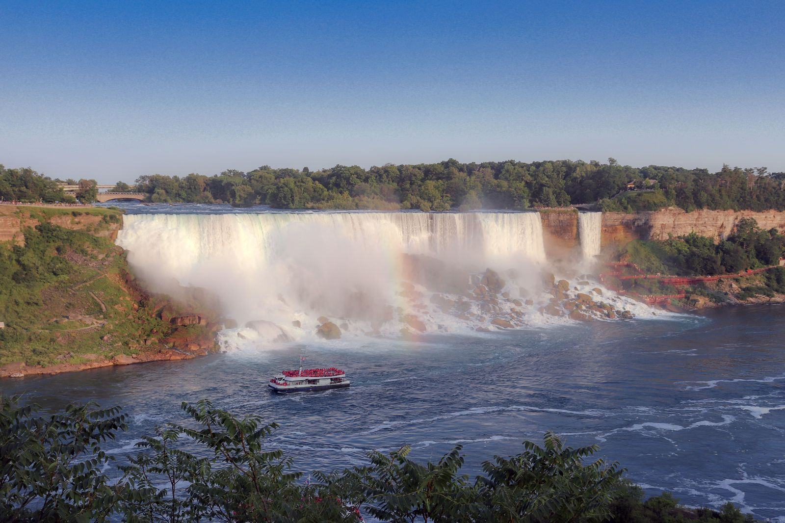 The Rainbow Bridge at Niagara Falls: one of three crossings the chauffeur can use between Ontario and Buffalo