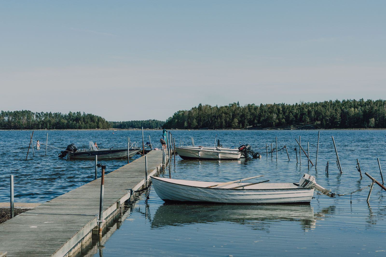 A cottage dock at dusk: the cottage week begins and ends with a chauffeured run from London