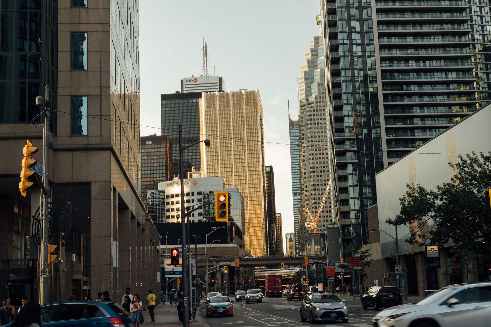 King and Bay: the Financial District is two hours and a quarter from London, door to tower