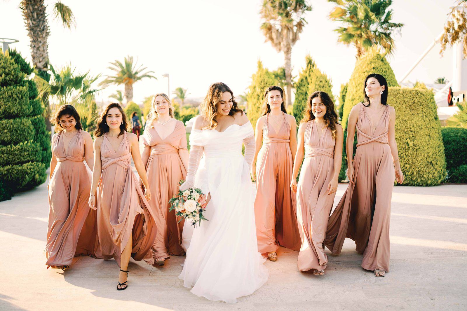 The bridal party's van at the vineyard: gowns, flowers and the photographer's kit in one vehicle